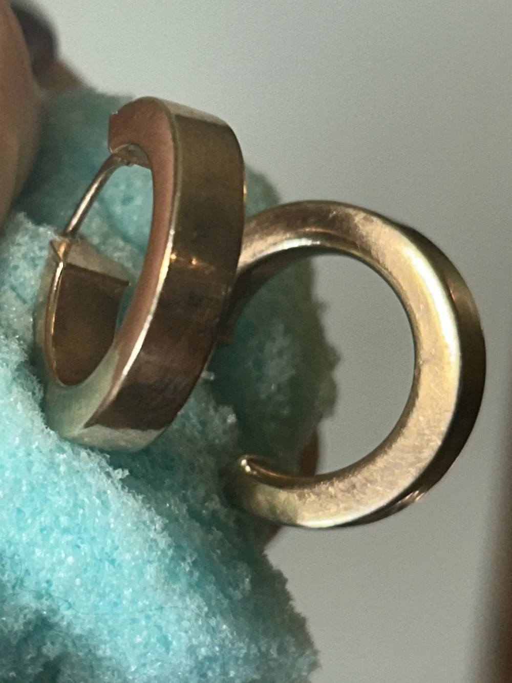 Polished Gold Hoop Huggie Earrings for Women